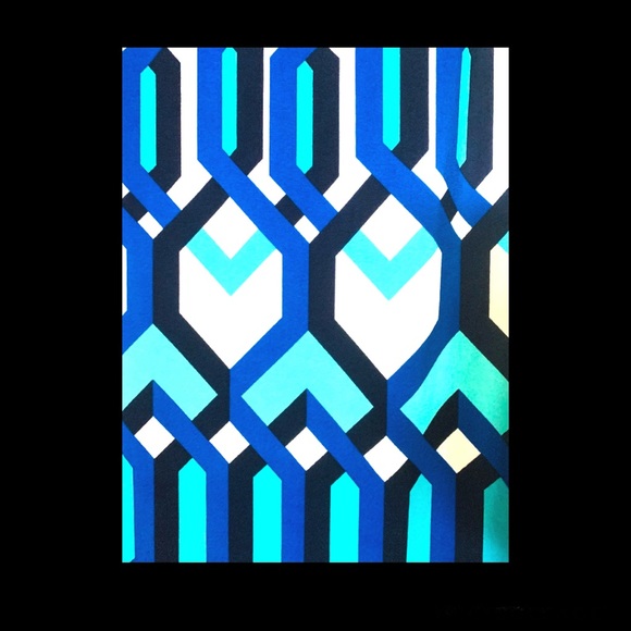 Eliza J. Geo Print Sheath Dress Royal, Turquoise & Black - Picture 3 of 3